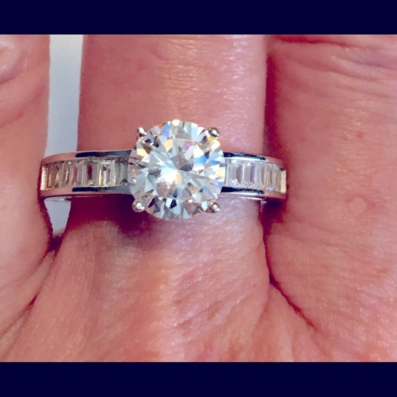 Diamonique Jewelry - Gorgeous New Diamonique Solitaire Baguette ring❤️